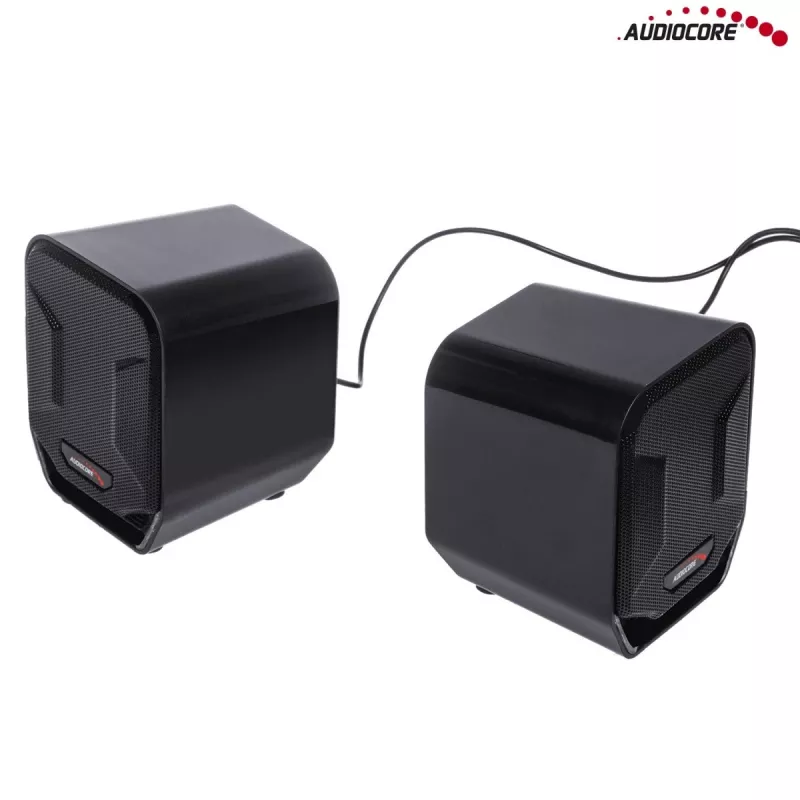 Audiocore AC865B 2.0 USB-Computers Lautsprecher, 6 W, Schwarz/Blau