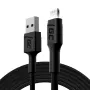Lightning-auf-USB-A-Kabel Green Cell KABGC12, 2 m, Lightning – USB A, Schwarz
