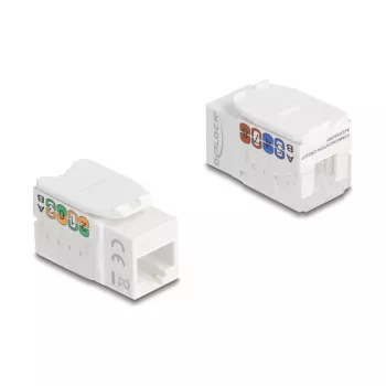 Delock 90720 Keystone-Modul RJ45 auf LSA Cat.6A UTP, 90 Grad, werkzeugfrei