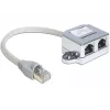 DeLOCK 65441 RJ45 Port-Doppler, Ethernet-100Base-TX-Splitter, 1x RJ-45 (Stecker) auf 2x RJ-45 (Buchse), 15 cm