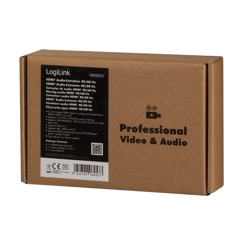 HDMI-Audio-Extraktor 2CH/5.1CH, 4K/60Hz