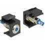 Delock 86461 Keystone LED, Blau 6 V, Schwarz