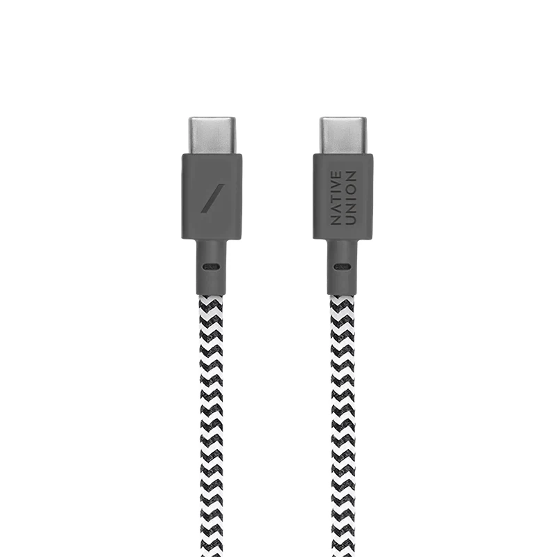 Native Union Anchor USB-C-auf-USB-C-Kabel, 240 W, 3 m, Zebra