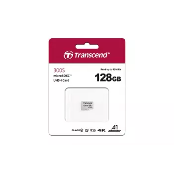 Flash-Speicher Transcend 128 GB MicroSDXC SD300S mit Adapter