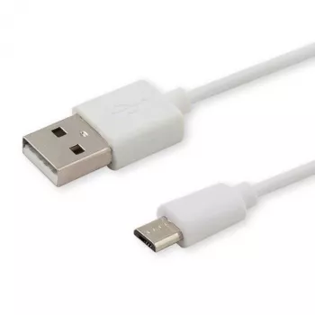 USB-Kabel SAVIO CL-123 USB 2.0, USB A auf Micro-USB B, 1 m, weiß
