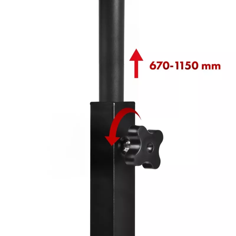 Maclean mobiler Laptoptisch, schwarz, 80x60 cm, max. 50 kg, höhenverstellbar 67-115 cm, MC-124 B