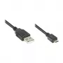 GoodConnections Verbindungskabel USB 2.0 Stecker A auf Stecker Micro B, schwarz, 3 m