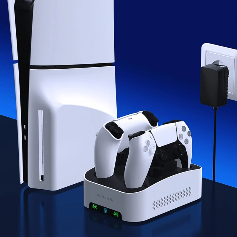 GrauGear G-3506-CG 3,5-Zoll externe Gaming-Festplatte 4 TB mit PS5-Controller-Ladestation