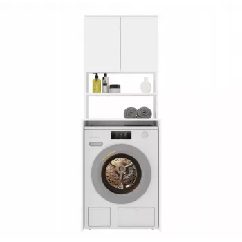 top e shop POLA MULTI Wäscheschrank für Waschmaschine - Weiß
