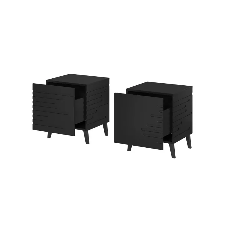 Cama Meble NOVA Nachtschrank, 44×40×52 cm, matt schwarz