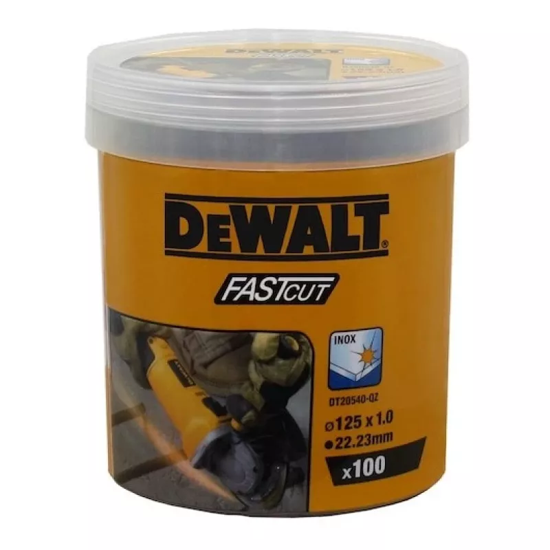 DeWalt DT20540-QZ Metal Target Inox Trennscheiben 125 x 1,0 mm, 100er-Pack