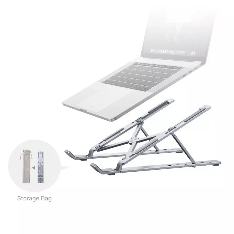 Unitek OT155SL faltbarer Laptopständer, Aluminium, Silber
