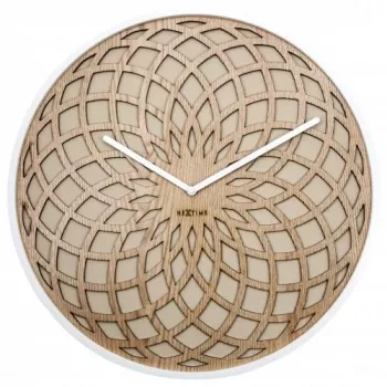 NeXtime Uhr 3150be Sun Small, Ø35 cm, Wand, Beige