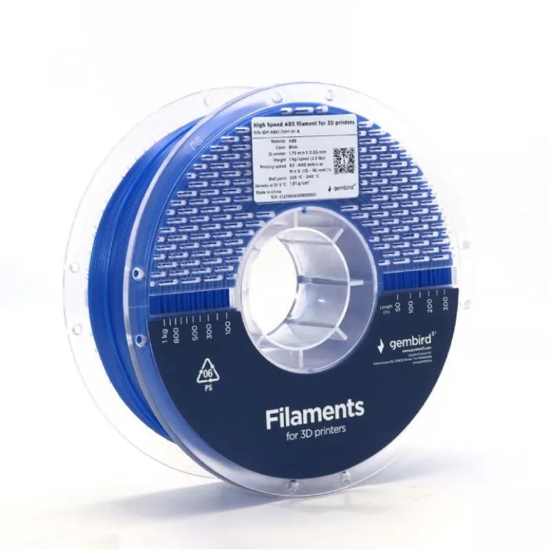 GEMBIRD ABS 1,75 mm 1 kg Filament — Blau für den 3D-Druck