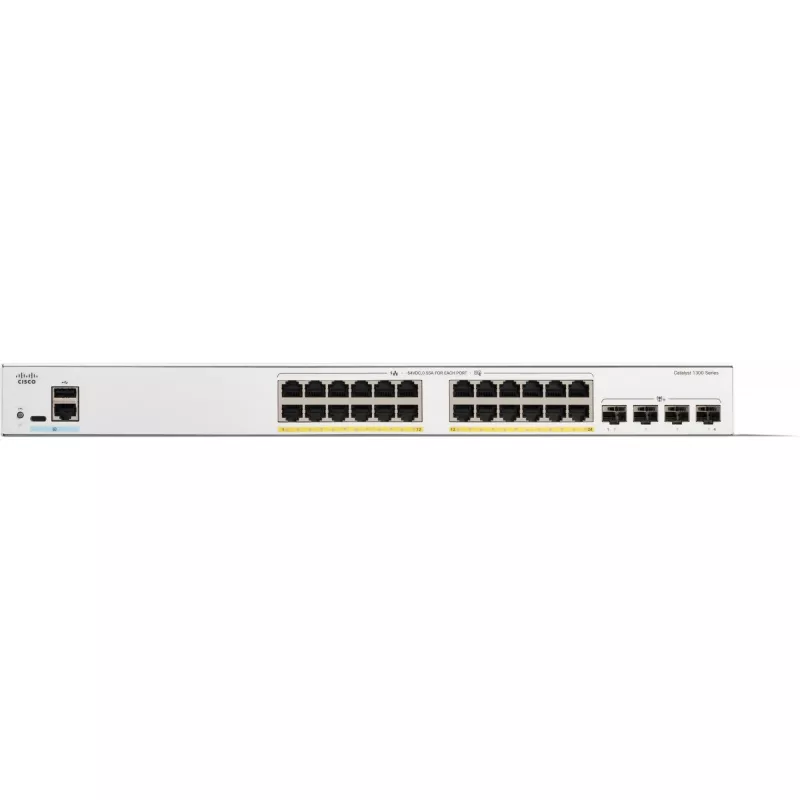 Managed Switch Cisco Catalyst 1300-24FP-4X 24 Port GE Full PoE 4x10GE SFP+