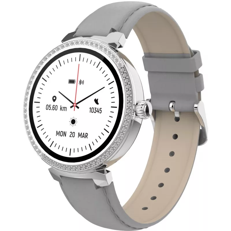 Denver SWC-342GR Smartwatch, 1,2 Zoll IPS, Grau