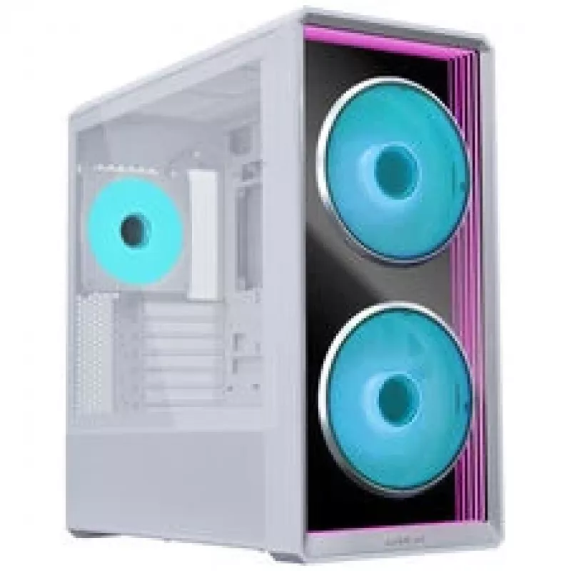 Lian Li LANCOOL 217 INF PC-Gehäuse-Bundle + HydroShift II LCD-S 360TL AIO + 3x UNI FAN SL-INF 120 Reverse Blade Lüfter - Weiß