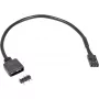 Inter-Tech 88885550 RGB-LED-Adapterkabel, 3-Pin 5V RGB auf VDG, 20 cm, schwarz