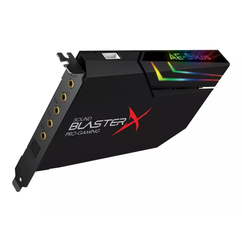 Creative Sound BlasterX AE-5 Plus Black PCI-e RGB Gaming Sound Card