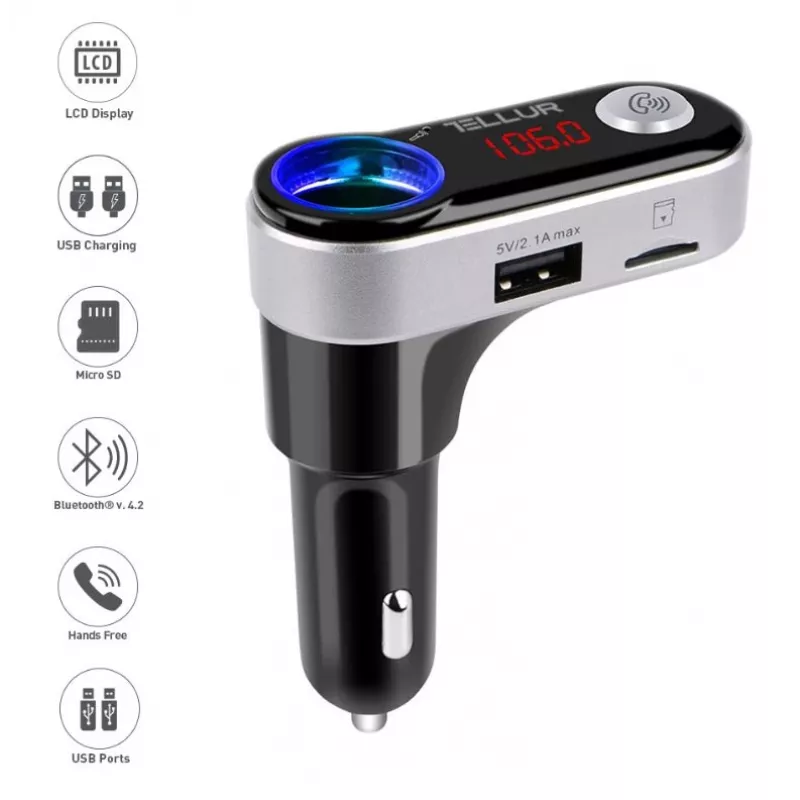 Tellur FMT-B2 FM-Transmitter, schwarz