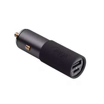 Akyga AK-CH-26 GaN-Kfz-Ladegerät 12/24 V, 100 W, USB-C PD 3.0 + USB-A QC 3.0, grau