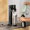 Brita sodaTRIO 1046734 Karbonisiererflasche, Edelstahl, 1 l, schwarz