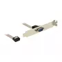 Delock Slotblende, 1 x Seriell (DB9 Stecker) auf 9-pol. IDC Buchse, Twisted Pinout, 25 cm