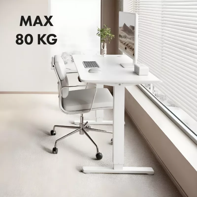 Elektrisch höhenverstellbarer Schreibtisch ergo office ER-400 W — max. Höhe 1160 mm, max. Belastung 80 kg