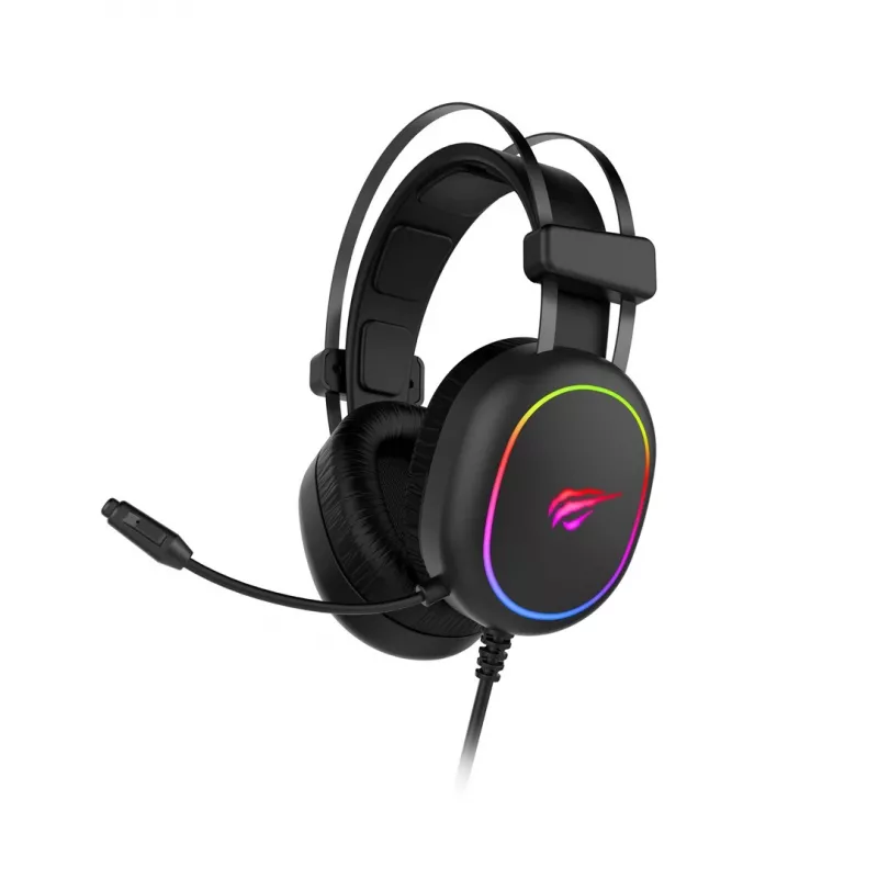 Havit GAMING HEADPHONE RGB Schwarz 2016D Headset Kabelgebundenes Kopfbügel-Headset