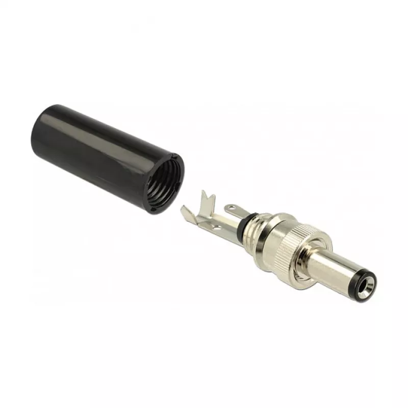 DeLOCK 89915 DC-Stecker 5,5 x 2,1 mm, 12 mm, Löten, 2 A