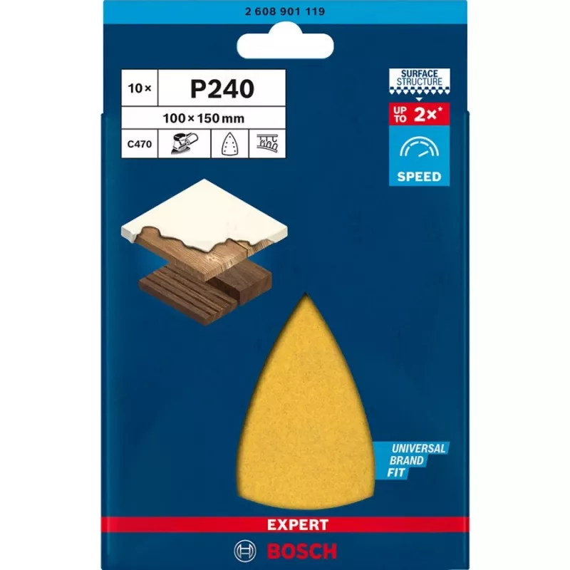 Bosch EXPERT C470 Schleifpapier für schnellstes Schleifen von Holz und Lack
