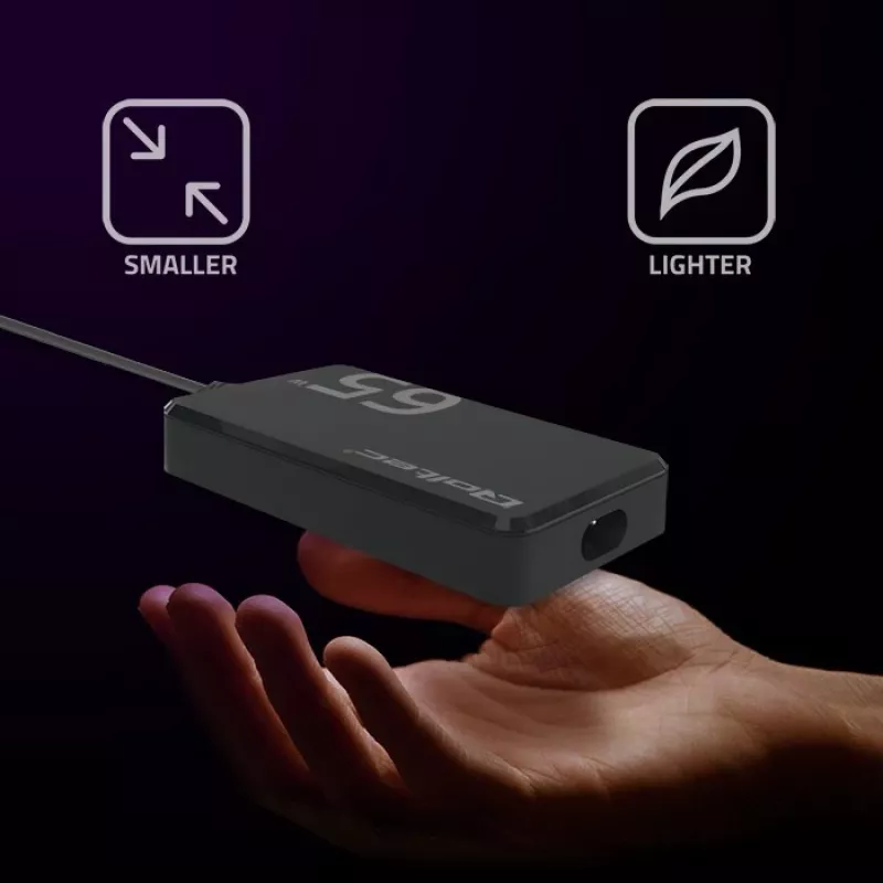 QOLTEC Ladegerät 65W GaN Super Fast schlank PD 5-20V 3,25A USB-C