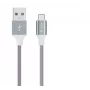 USB Micro-B Kabel Devia Pheez Serie 1 m, 5V 2,4A, grau