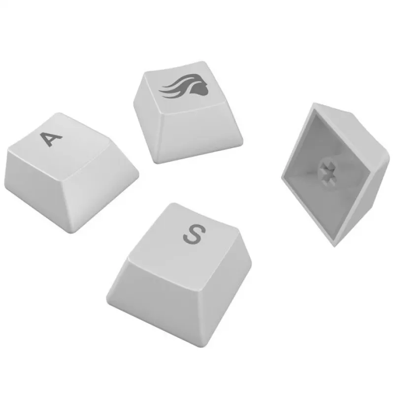 GLORIOUS GPBT Backlit Keycaps — PBT Weiß, ANSI-Layout