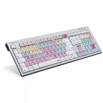 Tastatur Logickeyboard Avid Pro Tools QWERTZ Deutsch Schwarz Silber
