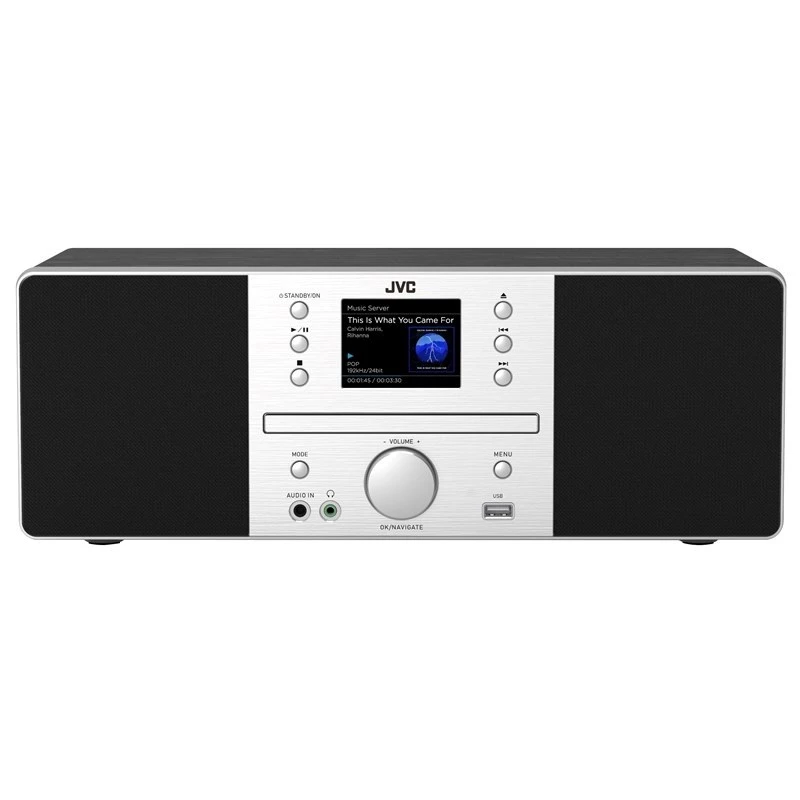 JVC RD-E874B All-in-One-Audiosystem, Internet/DAB+/UKW-Radio, CD, Bluetooth, 20 W, Schwarz