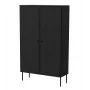 Aufbewahrungsschrank Cama Meble PALAZZO BIS 100x39x166 mattschwarz, bodenstehend an der Wand