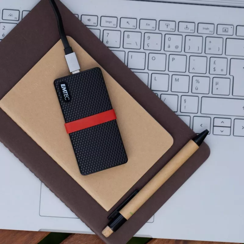SSD Emtec 512GB USB Type-C 3.2 Gen 1 Schwarz Rot X200