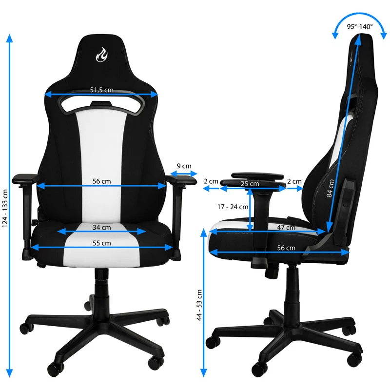 Nitro Concepts E250 gepolsterter Sitz gepolsterte Rückenlehne