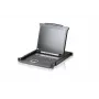 ATEN CL1000M-ATA LCD-KVM-Konsole 17", 1 HE 19"-Rack, PS/2-USB, VGA, US-Layout, Schwarz