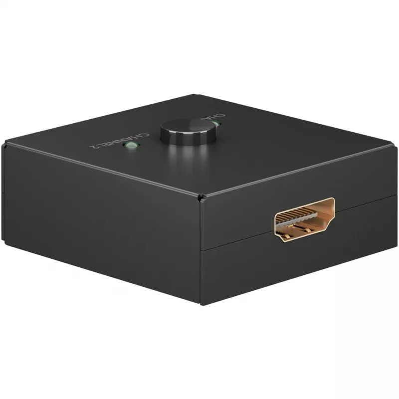 Goobay 58485 Manuelle HDMI-Umschaltbox 2 auf 1, 4K 30 Hz