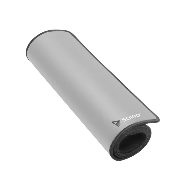 Gaming-Mauspad SAVIO Turbo Dynamic XL — Grau, 900×400 mm, 3 mm dick, genähte rutschfeste Stoffoberfläche