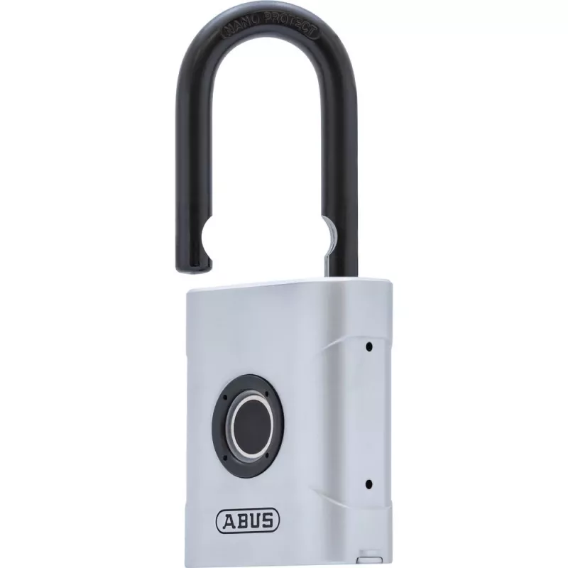 ABUS Touch 57/45 biometrisches Vorhängeschloss 62575, Fingerabdrucksensor, 45 mm, IP66/IP68, wetterfest, Silber