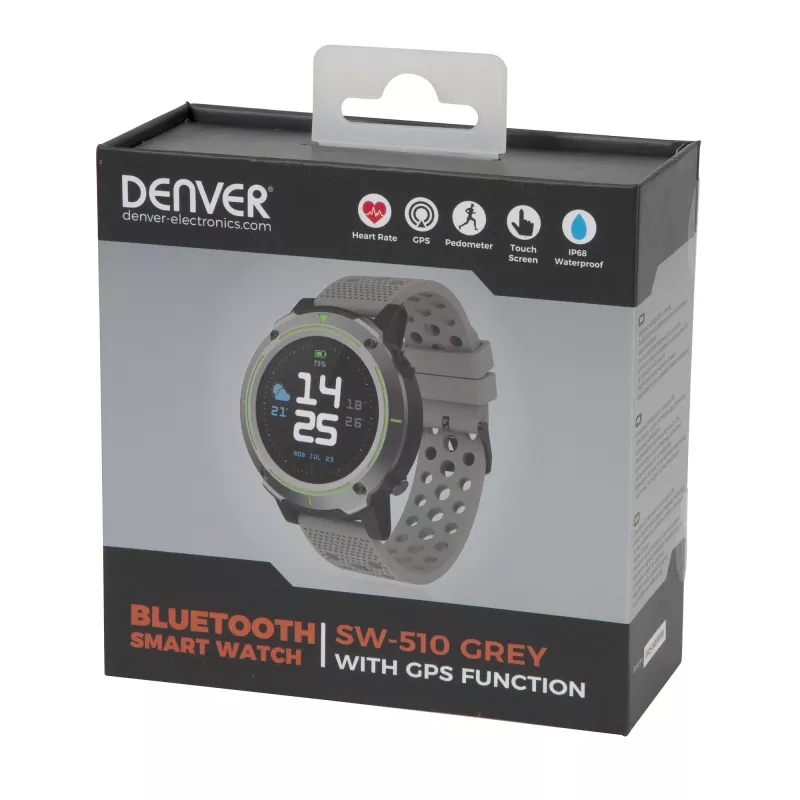Denver SW-510 GPS-Smartwatch, 1,3" Touchscreen, Grau