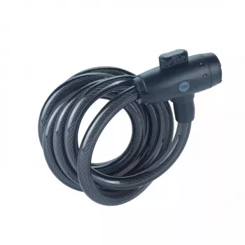 12 mm Stahl-Fahrradschloss mit Schlüssel - YCK0/12/200/2 Schwarz