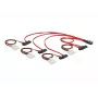 DeLOCK - Internes SAS-Kabel (Serial Attached SCSI) - 4-Lane - 36-polig 4i Mini MultiLane - Interne Stromversorgung, 4-polig, Internes SAS, 29-polig (SFF-8482) - 50 cm (83059)