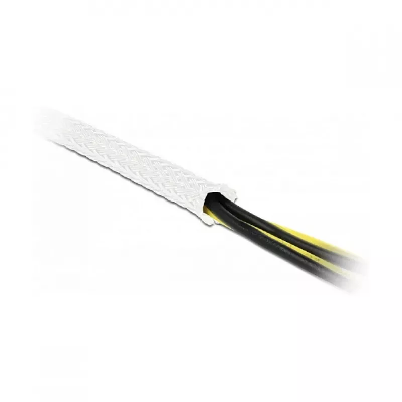 Geflechtschlauch DeLOCK 20805 10 m x 19 mm weiß