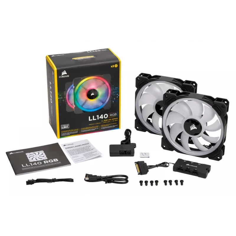 CORSAIR LL140 RGB 140mm ARGB-Gehäuselüfter 2er-Pack