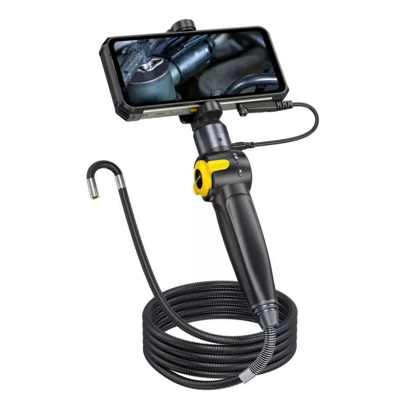 Ulefone uSmart E03 UF-EC03 Endoskopkamera, 1280x720 HD, in zwei Richtungen um 180° lenkbare Sonde, 6 LEDs, IP67, 1 m halbstarres Kabel