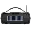 Tracer Explorer TRAGLO47616 tragbarer Bluetooth-Lautsprecher, TWS, Bluetooth 5.3, 15 W RMS, UKW-Radio, Taschenlampe, Solarpanel, 1800-mAh-Powerbank, microSD, Schwarz